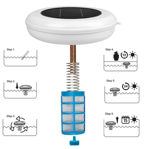 Purificateur de piscine à énergie solaire Portable haute capacité ioniseur sans <span class=keywords><strong>choc</strong></span> solaire nettoyeur d'eau matière plastique à haute réduction de <span class=keywords><strong>chlore</strong></span> - Product Image 5