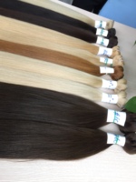 Extensions de cheveux humains Remy vierges vietnamiens lisses, qualité 9A, cuticules alignées, blond cendré, brun clair, 100g, 2-3 mèches
