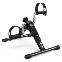 Mini pédalier d'exercice sous le bureau avec écran LCD, résistance réglable, pliable, vélo d'entraînement des jambes, portable pour la maison et le bureau