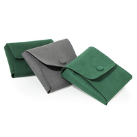 Sac de rangement de bijoux multifonctionnel en microfibre Romi avec doublure de protection et fermeture sécurisée pour colliers bagues