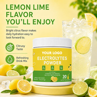 Poudre d'hydratation électrolytique naturelle au citron et au citron vert OEM – Remise en forme rapide, énergie et bien-être pour la récupération sportive