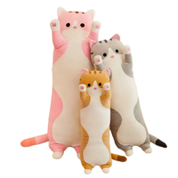 Vente directe usine – Adorable coussin en peluche chat en gros pour chambre, salon, cadeaux promotionnels d'anniversaire – Anti-stress