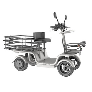 Scooter électrique puissant à 4 roues <span class=keywords><strong>avec</strong></span> moteur à engrenages 250W, <span class=keywords><strong>porte</strong></span>-bagages extensible, maniabilité facile, véhicule adapté aux espaces étroits - Product Image 1