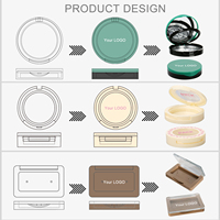 10g 20g contenants en plastique Transparent boîte à poudre en vrac surligneur boîte à poudre Blush conteneur emballage cosmétique outils de maquillage