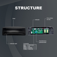 Capteur de mouvement micro-ondes moderne Doortec MS11 24,125 GHz pour porte automatique avec détection dynamique humaine