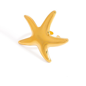 Ocean <b>Ring</b> <b>Set</b> Stainless Steel Starfish Seashell Jewelry 18K <b>Gold</b> Colorfast Women Gift Spring 2025 - Product Image 5
