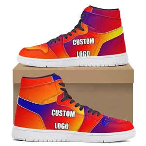 Benutzer definierte LOGO Basketball Sportschuhe Herren Original Design OEM Outdoor Combat Basketball Style Sneakers Print On Demand Schuhe