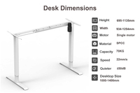 Bureau debout électrique moderne et minimaliste 2SACRF2, design compact, réglage de la hauteur motorisé, idéal pour le bureau à domicile professionnel