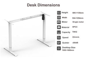 2SACRF2 ミニマリスト モダン 電動昇降デスク 省スペース設計 モーター駆動 高さ調整 プロフェッショナル ホームオフィス - Product Image 2