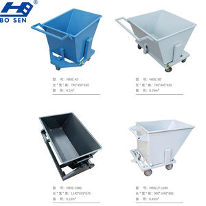 Nieuwe Stijl Donkerblauwe Industriële Heavy Duty Ijzeren Chip <span class=keywords><strong>Trolley</strong></span> Dump Omkeerbare Vuilniswagen Afval Seld Kantelen Bakken - Product Image 6