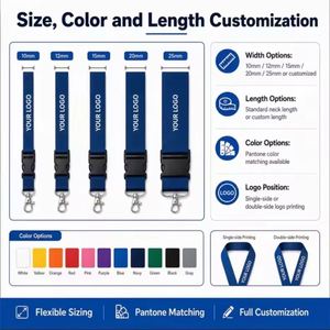 Low Price High Quality <b>Polyester</b> Customized Color Print Neck <b>Lanyard</b> with Personalized Logo - Product Image 4