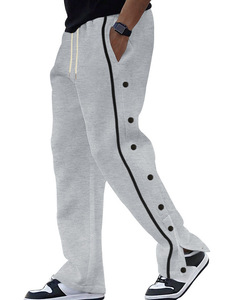 <span class=keywords><strong>Pantaloni</strong></span> Sportivi Casual da Uomo <span class=keywords><strong>con</strong></span> <span class=keywords><strong>Elastico</strong></span> <span class=keywords><strong>in</strong></span> <span class=keywords><strong>Vita</strong></span>, Strisce Laterali e Orlo Aperto <span class=keywords><strong>con</strong></span> Bottoni a Pressione - Product Image 6