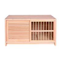 Cage à pigeons en gros d'usine avec nichoir, cage de transport réglable pour pigeons volants, maisons en bois pour animaux de compagnie, type à fermeture par bouton