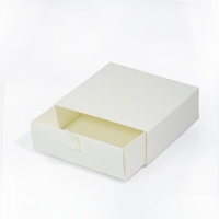 Boîte à tiroir en papier kraft écologique personnalisable avec logo, emballage cadeau rigide en carton avec ruban pour bijoux et lunettes