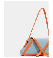 Sac bandoulière géométrique en cuir PU Lumeaux pour femme, sac à bandoulière colorblock, fournisseur OEM ODM, logo personnalisé, vente en gros