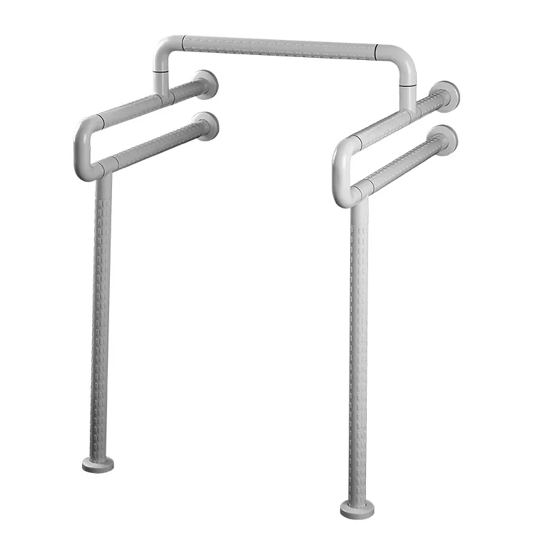 Safety handrails with anti-slip and anti-fall features for bathrooms and toilets