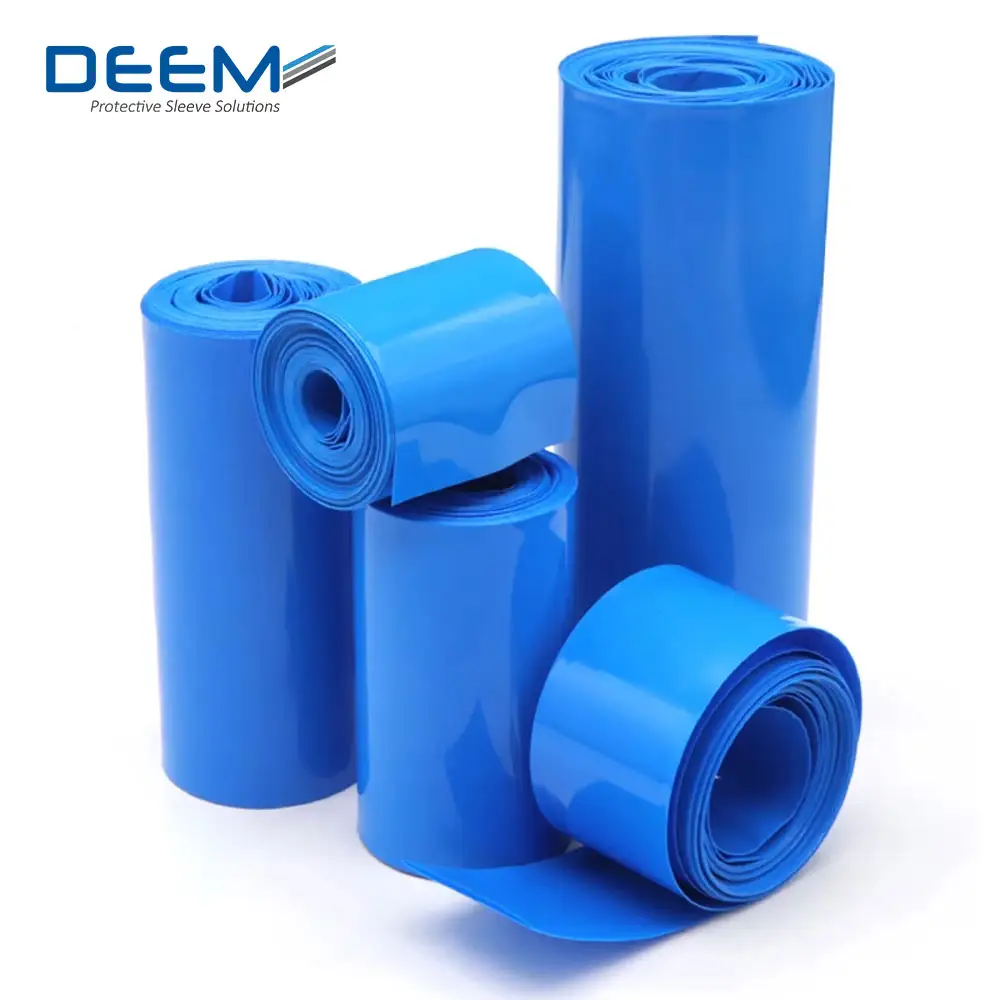 DEEM Rétrécir rapidement doux noir pvc manchon thermorétractable tube rétractable pour les applications de gainage manchon rétractable