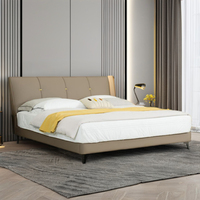 Matelas-lit en mousse à mémoire de forme moderne à température contrôlée, cadre en bois souple luxueux, lits rembourrés nouvelle définition