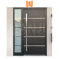 Vente en gros de portes extérieures avant modernes en acier inoxydable Serrure simple pour maison intelligente Surface finie au design contemporain