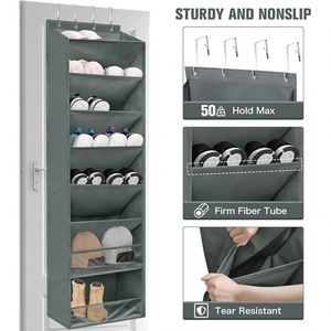 Heavy-Duty Over Door Shoe Organizer <b>Large</b> Deep Pocket Foldable Design Easy Hanging Closet Wall Storage Boxes <b>Bins</b> - Product Image 4