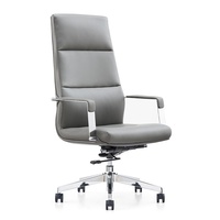 Fauteuil de bureau exécutif moderne en cuir, avec accoudoirs pivotants et roulettes – Confortable pour une utilisation prolongée, idéal pour l'étude, la maison et les réunions
