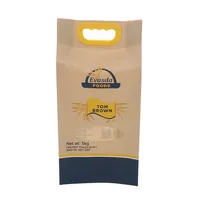 Sacs d'emballage en papier kraft et plastique pour farine de blé et riz, avec logo personnalisé, 1 kg et 5 kg