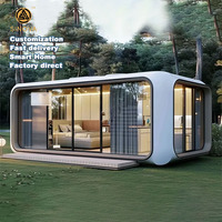 Cabine Apple préfabriquée moderne de luxe, mini-maison capsule spatiale pour complexe hôtelier ou bureau