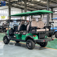 Voiturette de golf électrique 6 places, batterie lithium 72V, homologuée pour la route, LSV, pour les services de navette d'hôtel et de complexe hôtelier