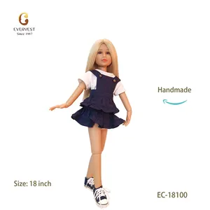 35cm人形ボディ18インチBJDヘッド可動球形ジョイント人形アクションフィギュア女の子男の子おもちゃウィッグ付き