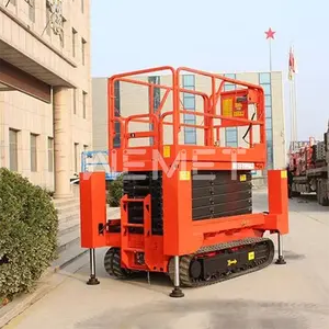 WEMET Outdoor Used Electric Self Propelled Rough Terrain Scissor Lift For Aerial Work Cleaning Maintain