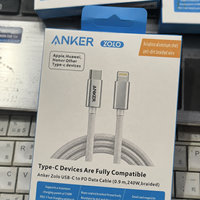 Cable de Datos Anker Zolo USB-C a PD de 0.9 m y 240W, Cable Trenzado USB C a Lightning para iPhone 14, 13 y 12 Series