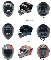Casque de moto intégral personnalisé avec logo, casque de moto modulable à double visière relevable, vente en gros