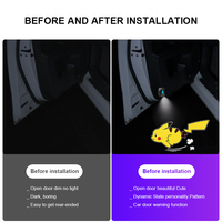 LED-Willkommens-Laserprojektor Logo Geister-Schatten-Lichter USB-Aufladung Dynamische Projektion Auto-Dekorationslampe 3D Dynamische Türbeleuchtung