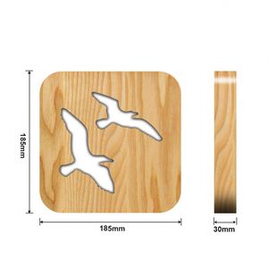 Maison 3D déco lumière paix <span class=keywords><strong>Pigeon</strong></span> illusion optique lampe de nuit Base en bois créatif bébé cadeau veilleuse enfants 3D <span class=keywords><strong>lampes</strong></span> pour enfants - Product Image 6