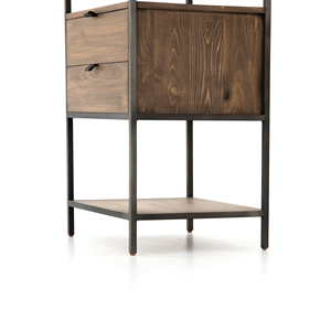 Estantería de almacenamiento de madera <span class=keywords><strong>estrecha</strong></span> y alta al por mayor, estantería de 5 niveles <span class=keywords><strong>con</strong></span> cajón, sala de estar rústica, regalo para amantes de la decoración del hogar - Product Image 4