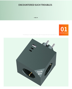 ปลั๊กพ่วงป้องกันไฟกระชาก 3 ช่อง AC PD20W พร้อมพอร์ต USB สำหรับชาร์จไฟ ดีไซน์ทันสมัย หลายช่องเสียบ 16A สำหรับบ้านและสำนักงาน - Product Image 6