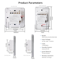 Interrupteur intelligent Zemismart Zigbee compatible Tuya Smart, 3 gangs, télécommande, contrôle de la luminosité en pourcentage, normes US/EU