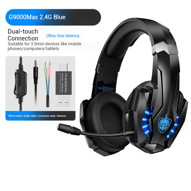 KOTION EACH G9000MAX for 5.3 Wireless Gaming Headset Microphone ANC Over-Ear Design Hi-Fi Sound IPX0 Waterproof Sports