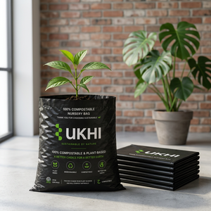 ถุงเพาะชำย่อยสลายได้ทางชีวภาพ UKHI ผลิตจาก PBAT PLA แป้งข้าวโพด เป็นมิตรต่อสิ่งแวดล้อม หนา 55 ไมครอน สำหรับการปลูกต้นไม้และการทำสวน - Product Image 6