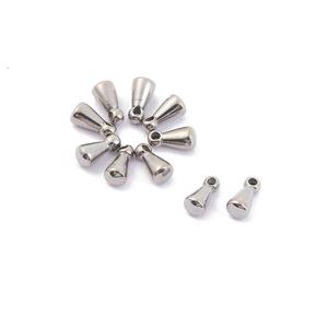 Colgantes de Acero Inoxidable en Forma de Lágrima, Color Acero 304, Accesorios de Joyería DIY, Collares de Moda - Product Image 4