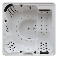 Spa de luxe en acrylique pour 6 personnes avec hydrothérapie et contrôle Balboa, bain à remous extérieur autoportant pour usage hôtelier, design moderne