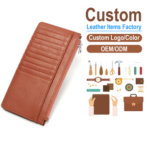 Genuine Leather Women's Long Wallet, Top Grain Cowhide Multi-card Slot <b>Purse</b>, OEM/ODM Custom Factory, Slim Card Holder - Product Image 1