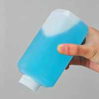 Bouteille carrée en plastique pour réactifs, flacon en plastique pour liquides, pilules, conteneur d'échantillons de laboratoire avec bouchon à vis