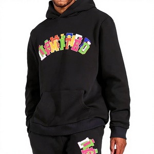 Custom Logo 3D Puff <b>Printed</b> Acid Wash Winter Solid Men's Sport Sweat 2-in-1 <b>Hoodie</b> Pants Casual Streetwear Maternity Dot - Product Image 1
