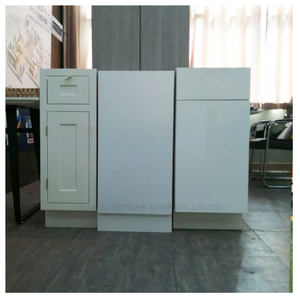 Modèle de conception d'armoires de cuisine de rail d'Undermount de porte à haute brillance de panneau de PVC d'emballage plat - Product Image 1