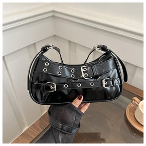 Sac à main de luxe en cuir PU pour femme, petit sac sous le bras, style motard, prix abordable, fabriqué en Chine - Product Image 2