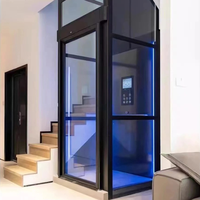 Ascenseur domestique compact à traction pour 2 personnes, idéal pour villas modernes et résidences en duplex