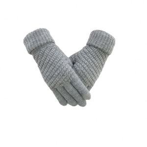 Guantes de Punto Simples para Mujer, Invierno, Térmicos, Extra Gruesos, con Forro Polar, Dedos Completos, para Estudiantes, Escritura, Pantalla Táctil, Universales para Hombre - Product Image 5