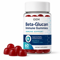 Gummies immunitaires au bêta-glucane à marque blanche (OEM/ODM) – Formule végétalienne à base de pectine pour un vieillissement sain et le maintien du bien-être