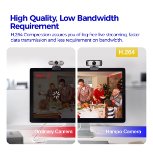 กล้องพีซีสำหรับการสตรีมและการสร้างเนื้อหา ความละเอียด 1080p เซ็นเซอร์ CMOS อินเทอร์เฟซ USB โฟกัสอัตโนมัติ 30fps 2MP มีสินค้าในสต็อก - Product Image 4